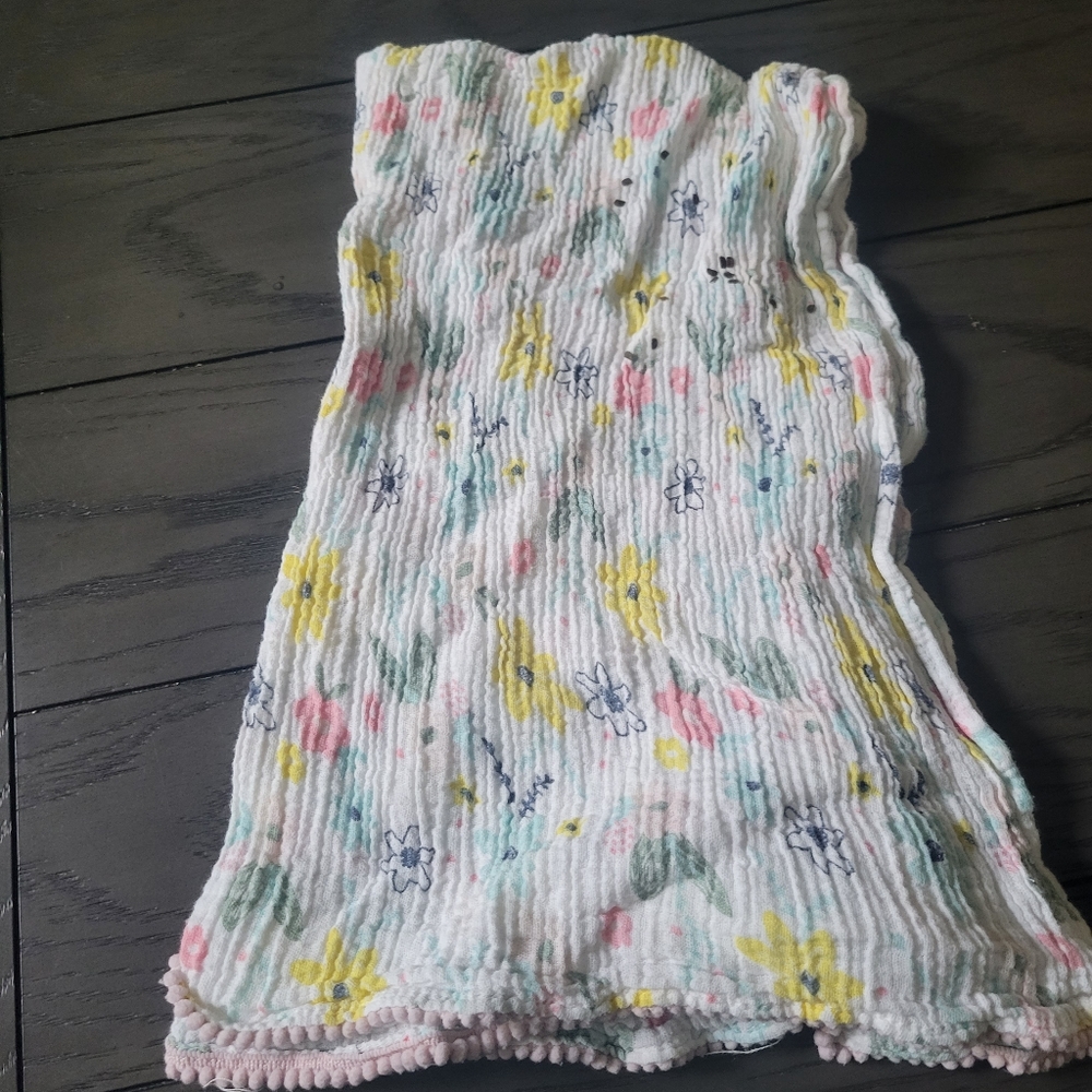 Chick pea baby blanket floral